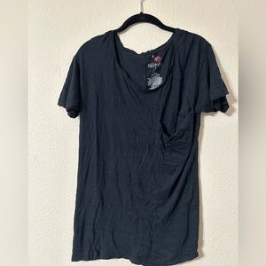 Miley Cyrus & Max Azria Black Short Sleeve Tee